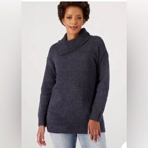 Barefoot Dreams CozyChic Cowl Neck Tunic Sweater NWT L